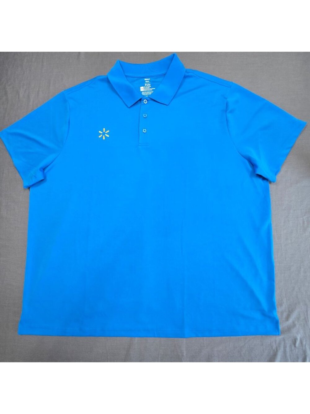 Walmart Mens Blue Polo Shirt 3XL Short Sleeve Employee Spark